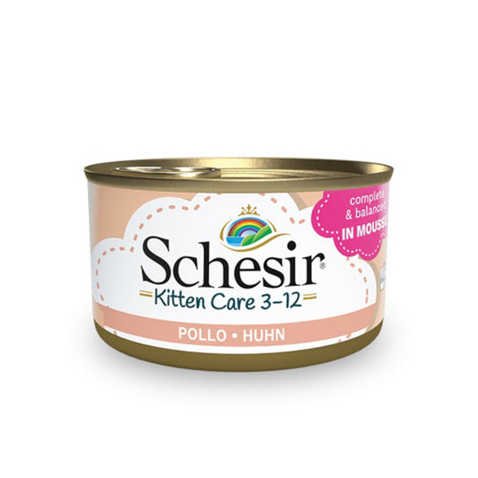 Alimento umido per gatti cuccioli – Kitten Pollo in mousse lattina 85 g