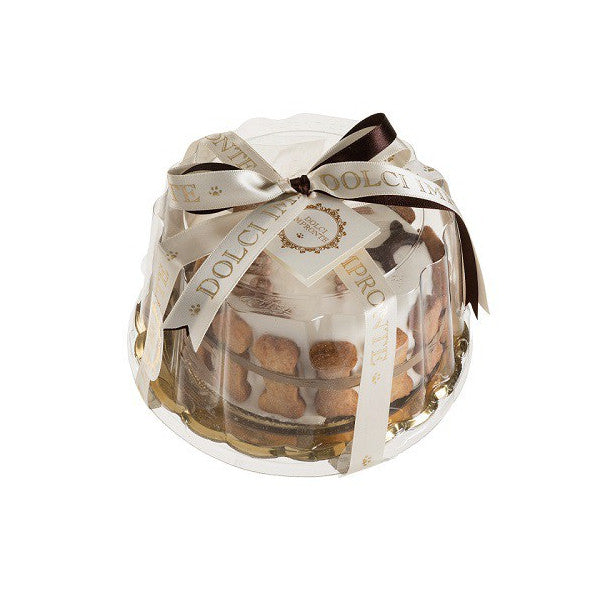 DOLCI IMPRONTE® - TORTA BEIGE COMPLEANNO PER CANI PERSONALIZZABILE 300 GR