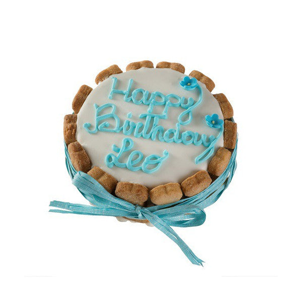 DOLCI IMPRONTE® - TORTA AZZURRA COMPLEANNO PER CANI PERSONALIZZABILE 300 GR